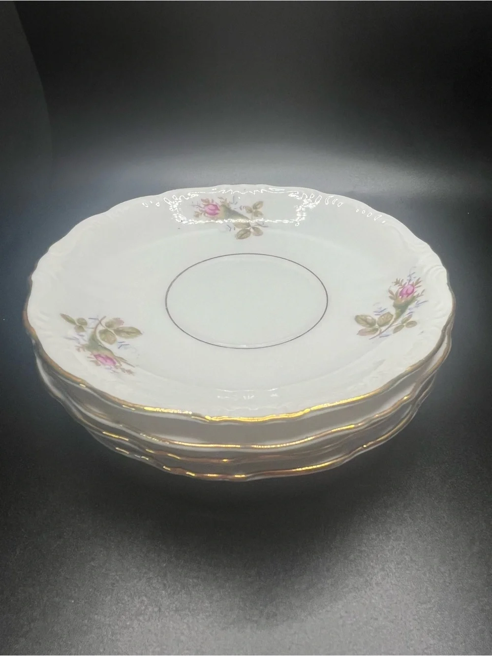 4 Royal Sealy China Japan tea cups, 4 saucers, 4 bread and butter plates